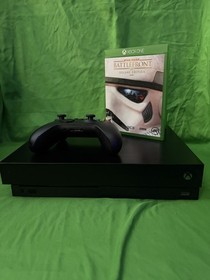 Microsoft Xbox One X 1TB  With 1 Controller Cables And Star Wars Battlefront