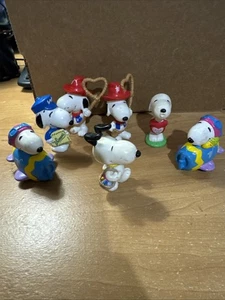 Vintage Menge 7 Whitman Snoopy & Woodstock Valentinstag Ostern PVC 2,5" Figuren UFS - Bild 1 von 24