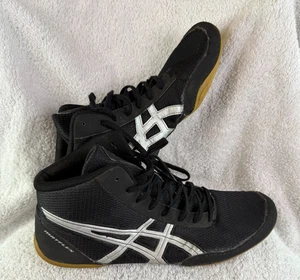 Asics Matflex Wrestling Boot Mens Size 13 MMA Boxing Shoes Black EUC J504N - Picture 1 of 8