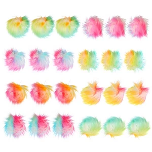Bola de pompón de imitación 24 piezas bola esponjosa de imitación hágalo usted mismo pompones esponjosos decoración artesanal - Imagen 1 de 12