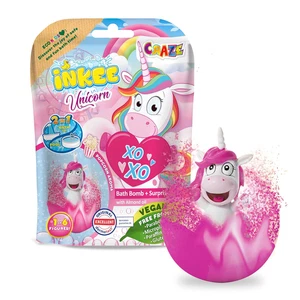 Badebombe Kinder Badekugel 100g Einhornfigur Überraschung Popcorn Duft Spaß - Bild 1 von 13