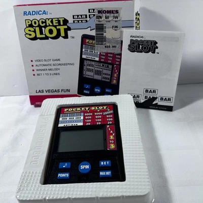 VTG Radica POCKET SLOT Handheld Slot Machine Game #1370 Tested Works AAA Battery - Image 1 of 3