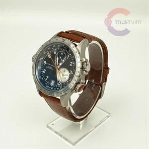 HAMILTON H776121 Quartz Watch Digital Leather Black Brown Used Good Condition - Picture 1 of 8