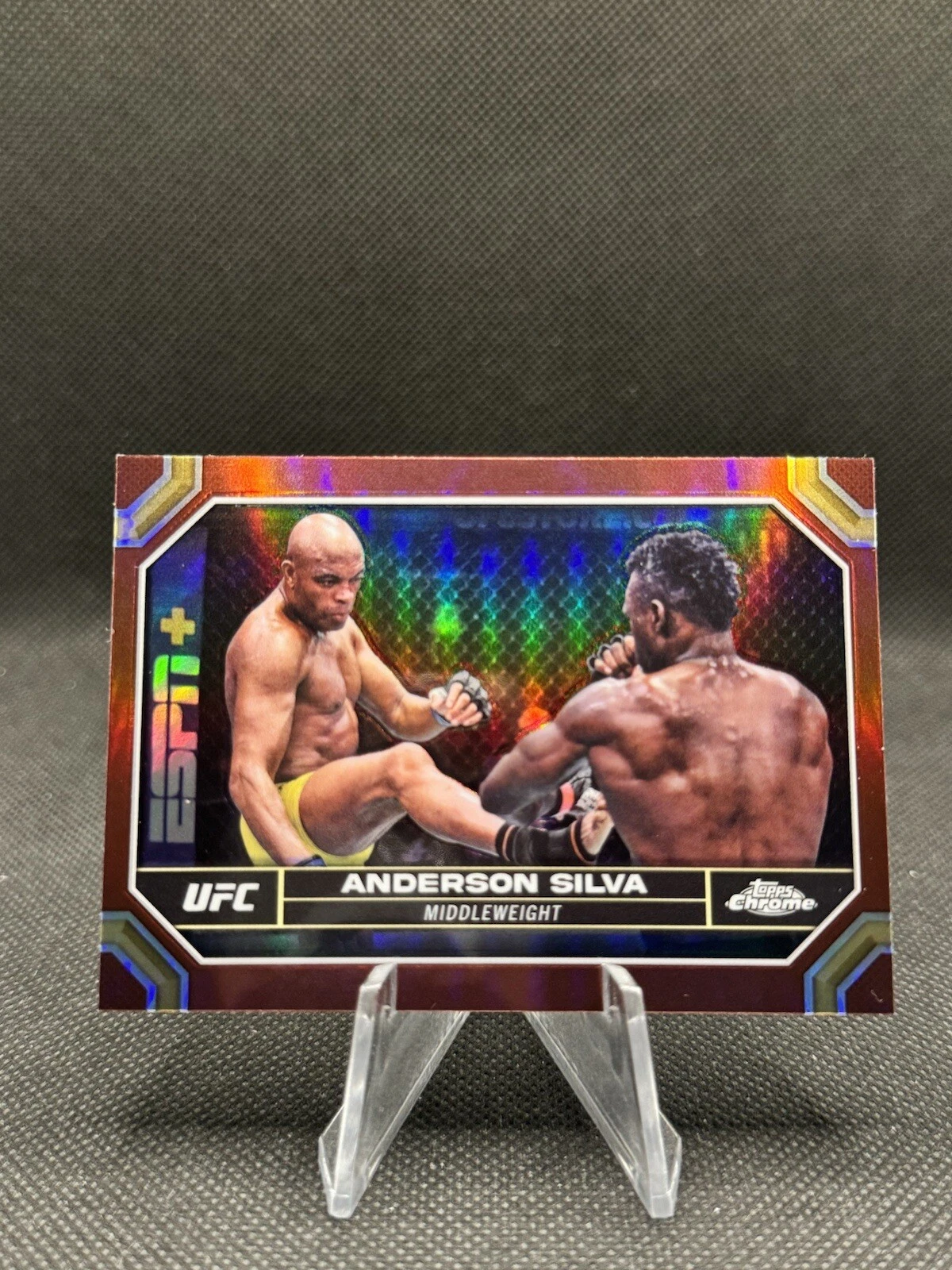 2024 Topps Chrome UFC #17 Anderson Silva Magenta Refractor Parallel