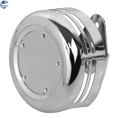 Cubierta de bocina redonda cromada de 5 agujeros para Harley Fat Boy Heritage Softail Ultra Limited Foto 1 de 4