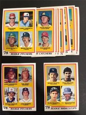 1978 Topps Four Face Rookies Set 11 Cards Molitor/Trammell Morris NM+