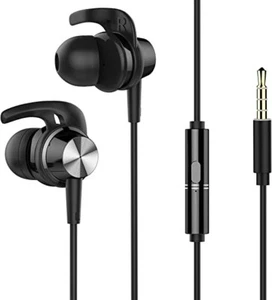 BYZ BS-EM15 Earbuds TZY In Ear Kabelgebunden Kopfhörer mit Mikrofon Schwarz - Bild 1 von 3