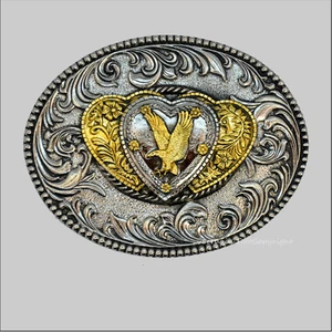 Hebilla de cinturón águila Western Belt Hebilla oro Country Ornament Line Dance *205 - Imagen 1 de 3