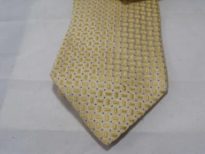 Jones New York Tan, Gold and Blue 100% Silk Tie  - Image 1 of 4