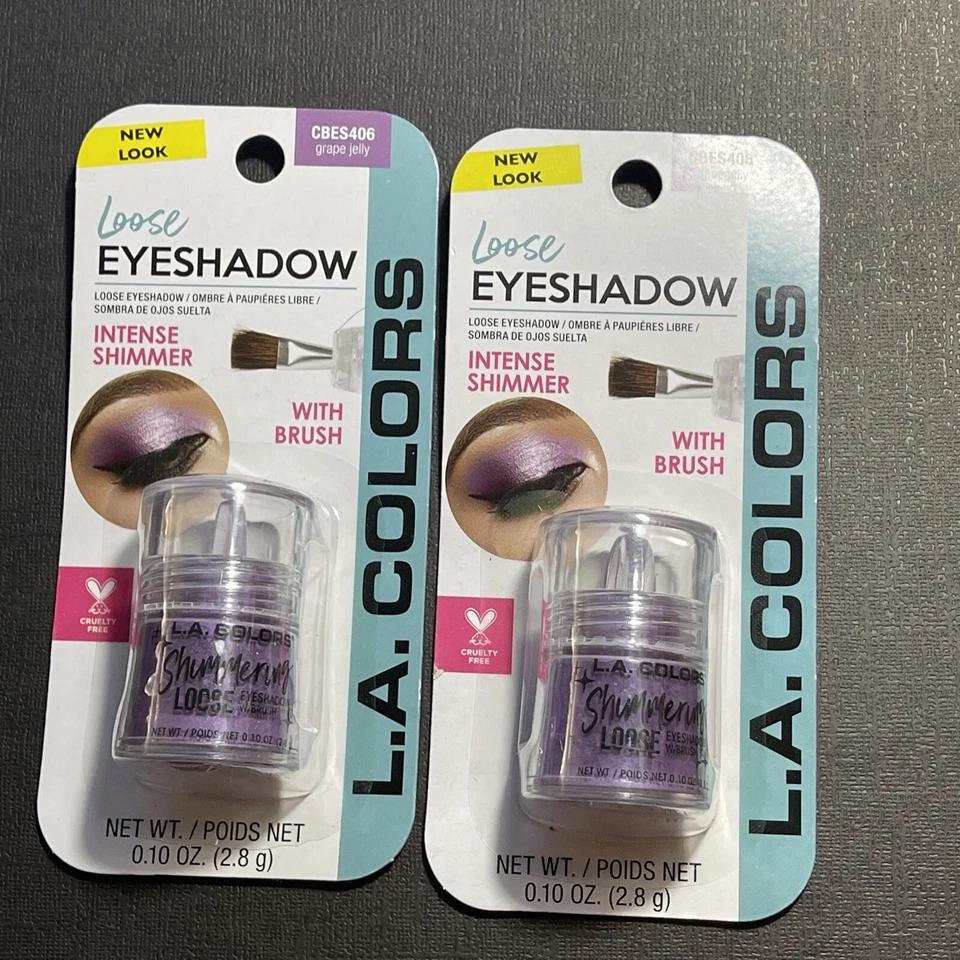 L.a. Colors Loose Eye Shadow Grapejelly Intense Shimmer With Brush