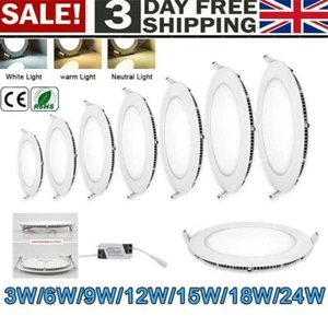 10x Ultra Slim Recessed LED Flat Panel Ceiling Spot Lights Downlights Spotlights - Picture 1 of 19