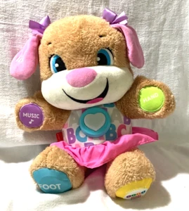 Fisher-Price Laugh&Learn Sis Baby Toddler Interactive Plush Stuffed Toy Dog 6m+ - Picture 1 of 4