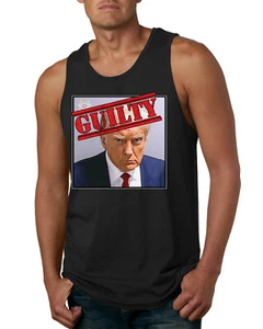Camiseta sin mangas Guilty Donald Trump oficial de Georgia con foto policial para hombre - Imagen 1 de 9