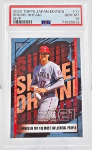 RARE ๐ 2022 Topps Japan Edition Shohei Ohtani MVP #11 PSA 10 ๐ Mint ๐LOW POP! - Picture 1 of 4