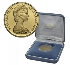 Moneda de $1 australiana 1984 - Prueba en estuche primer año de emisión edición RAM - Imagen 1 de 1