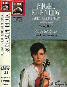 NIGEL KENNEDY DUKE ELLINGTON MAINLY BLACK BELA BARTOK SONATA CASSETTE ALBUM EMI - Picture 1 of 10