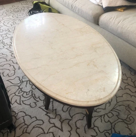 Vintage Marble Top Coffee Table Cover