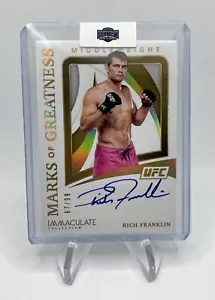 2021 Panini Immaculate UFC Marks Of Greatness Auto #MG-RFK Rich Franklin #67/99 - Picture 1 of 2