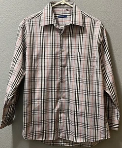 Burberry Of London Button Down Long Sleeve Men’s Size 16 32/33 - Picture 1 of 9