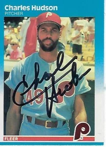 CHARLES HUDSON SIGNED 1986 DONRUSS #622 - PHILADELPHIA PHILLIES - Picture 1 of 1