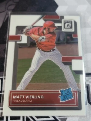 MATT VIERLING 2022 Panini Donruss Optic Rated Rookie #85.   PHILLIES - Image 1 of 2