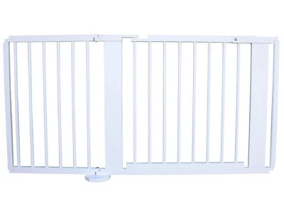 Absperrgitter Türschutzgitter Treppenschutzgitter 141 cm massiv weiss - Bild 1 von 4