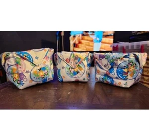 Handmade 3 Inch Fabric Bowls Set of 3 in Christmas Ornament Print Fabric - Picture 1 of 2