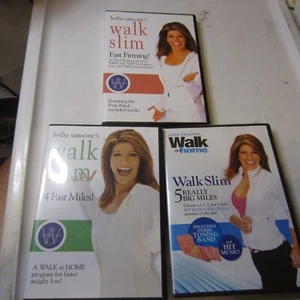 Leslie Sansone: Walk Slim Bundle of 3 dvds Fast Firming 4 and 5 mile 3 dvds - Picture 1 of 2