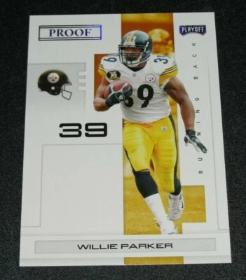 2007 Playoff WILLIE PARKER #77 NFL Playoffs Silver Proof/50 Steelers 🏈 TarHeels - Image 1 of 2