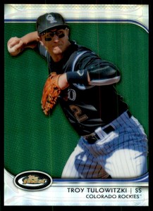 2012 Finest Green Refractors #25 Troy Tulowitzki /199