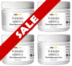 4x Lot Pueraria Mirifica Breast Cream Enlargement - Free Shipping - Big Jars - Picture 1 of 3
