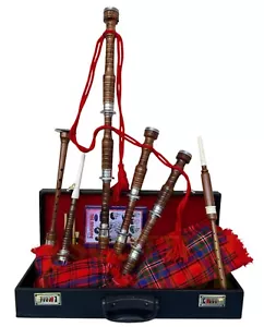 Pipa cornamusa Highland palissandro in vendita finitura naturale con copertura tartan famiglia McClure - Foto 1 di 5
