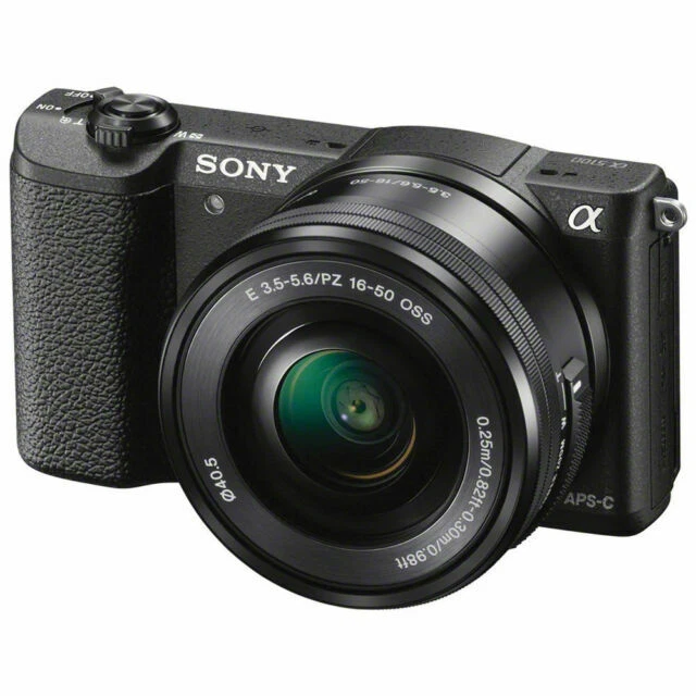 Sony Alpha A5100 24.3MP Digital SLR Camera - Black (Kit with E-PZ-OSS 16-50mm Lens)