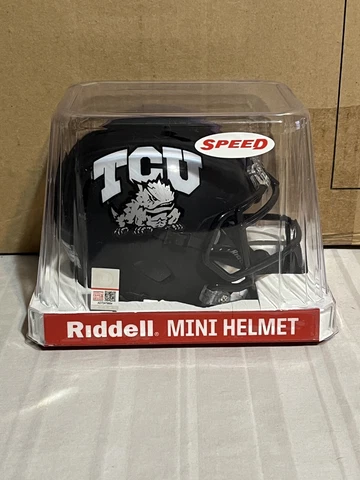 TCU Horned Frogs NCAA Riddell Speed Black Mini Helmet Cover