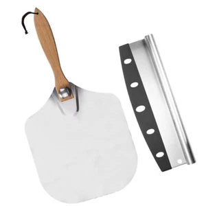 2 Pcs Schere Ofen Pizza-Spatel Backwerkzeug Holzgriff Spachtel - Bild 1 von 12