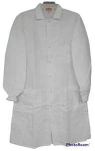 White Red Kap Fisherbrand Unisex Long Sleeve Lab Coat Size 5XL NIB - Picture 1 of 5