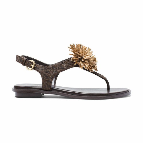 Michael Kors Sandalo Donna Mini MK Logo Lolita Rivestito Nappa 6 5 NUOVO CON SCATOLA