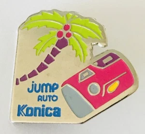 Insignia de marca de cámara rosa Jump Into Konica vintage (C13) - Imagen 1 de 2