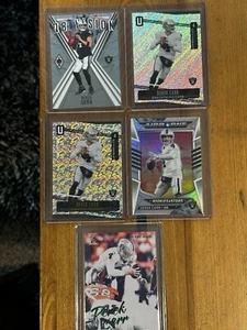 (5) Panini Unparalleled Derek Carr Las Vegas Raiders Lot w/ #d - Picture 1 of 3