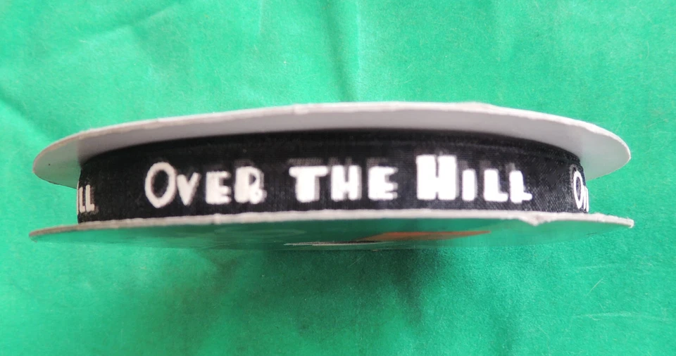 "Over The Hill" Ribbon Wrights Designer Classics 3/8" x 10yds White on Black - Image 1 of 1