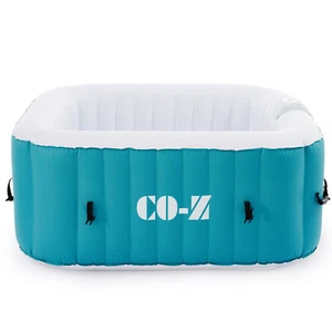 Inflatable Hot Tub Spa Portable 130 Air Jet w Pump and Cover 2 to 6 Person CO-Z - Picture 1 of 42