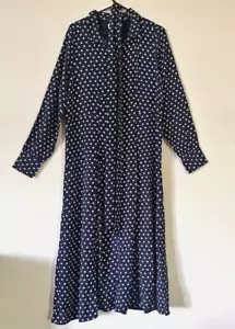 Noa Noa Casual Collared Buttoned Blue Poka Dot Boho Summer Dress/ Sz 38 - Picture 1 of 6