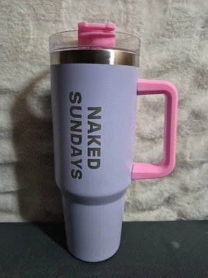 Naked Sundays Jumbo Sippy Stainless Steel 40oz Tumbler With Handle And Straw - Image 1 of 4