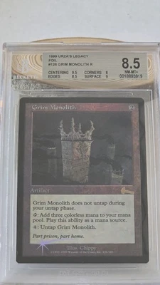Grim Monolith FOIL - Urza's Legacy, BGS 8.5 NEAR MINT. MTG  - Image 1 of 4