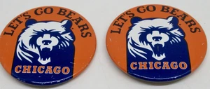 Chicago BEARS "Lets Go Bears" LOT of 2 (2.5") Pin / Button's - Picture 1 of 6