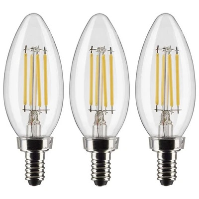 3Pk - Satco 4w B11 LED 2700K Candelabra Base Dimmable - 40w equiv - Image 1 of 4
