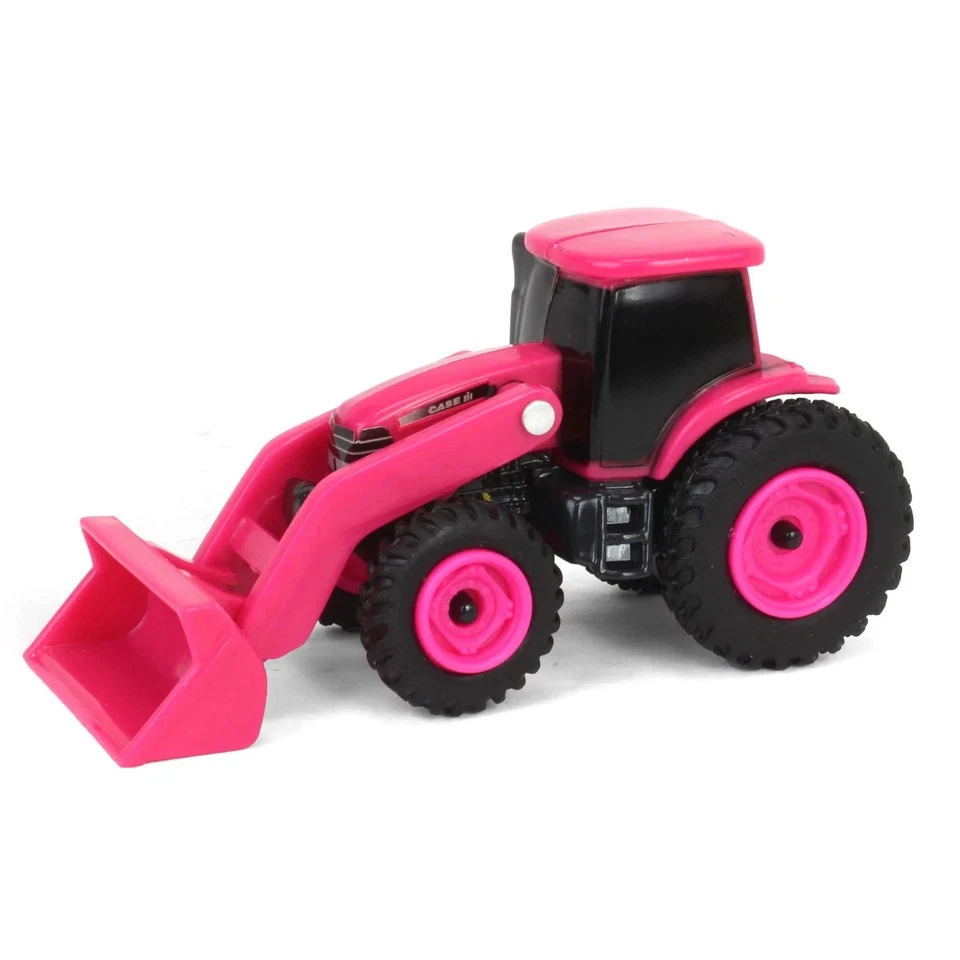 1/64 ERTL Collect N Play Case IH Pink Tractor with Loader, 46705 - Image 1 of 1
