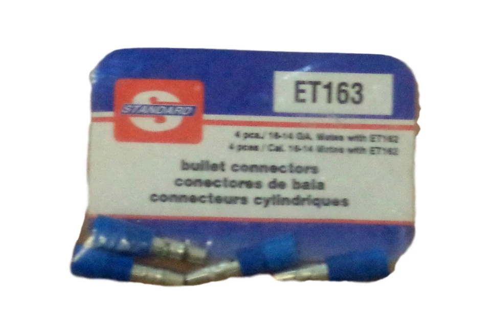 4 Pcs. Standard Bullet Connectors ET163 16-14 Ga. New! Mates With ET162 - Image 1 of 1