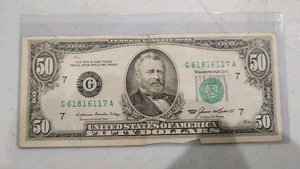 1985 Series $50 Fifty Dollar Bill Fancy Serial Number  - Picture 1 of 2