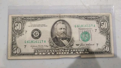 1985 Series $50 Fifty Dollar Bill Fancy Serial Number  - Image 1 of 2